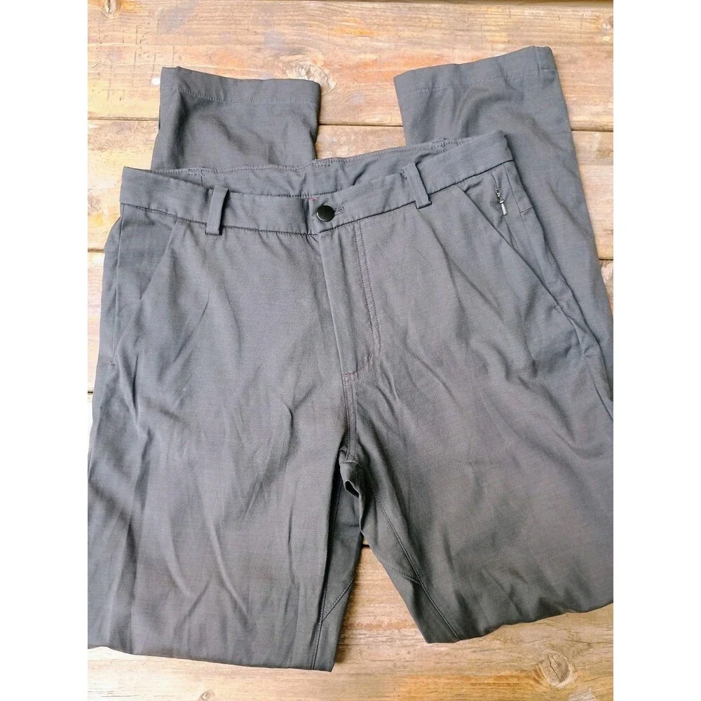 Lululemon Activewear Pants Mens Size 30 Gray Nylon Flat Front